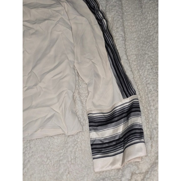 Vince Camuto Blouse Long Sleeve Striped Cuff Casual Top Size S - Picture 2 of 9